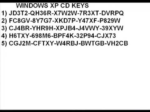 Windows xp universal product key list